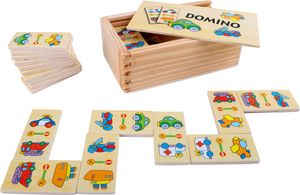 Small Foot domino-Spiel Fahrzeuge 28 Steine 6 cm lang