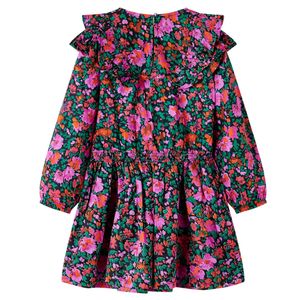 vidaXL Kinderkleid mit Langen Ärmeln Knallrosa 140