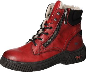 Mustang Damen Stiefelette Schnürboot mit Warmfutter und Reißverschluss 1436-606, Größe:38 EU, Farbe:Rot