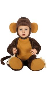 hnedý detský kostým opice, veľkosť:86/92