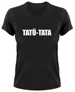 Styletex23 T-Shirt Tatü Tata Fun, Damen schwarz, XXL