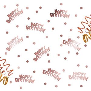 Oblique Unique Konfetti Happy Birthday Geburtstag Jubiläum roségold + Punkte +300 Stk