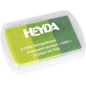 HEYDA Stempelkissen 3-Color, limone/hellgrün/dunkelgrün