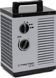 TROTEC Keramik Heizlüfter TDS 10 P Elektroheizer inkl. Mehrstufen-Temperaturregelung bis 2.000 Watt (2 kW) Bauheizer mit Thermostat
