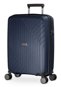 HAUPTSTADTKOFFER - TXL - Handgepäck Hartschalen-Koffer Trolley Rollkoffer Reisekoffer, TSA, 4 Rollen, 55 cm, 36 Liter,Dunkelblau