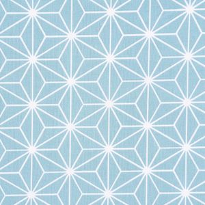 Baumwollstoff CASUAL Stern Motiv grafisch ozeanblau weiß 1,5m Breite