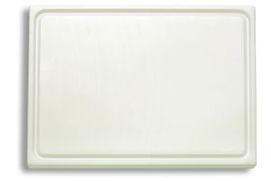 F. DICK Schneidbrett mit Saftrille Kunststoff weiß 265x325x18 mm, Küchenbrett