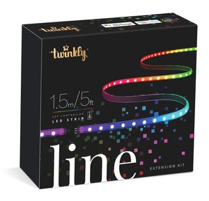 twinkly Smarter LED Streifen LINE mit 90 LED RGB, 1,5 Meter, Verlängerung, schwarz, Bluetooth+WiFi, Gen II, IP20