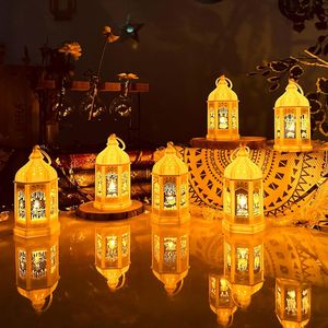 6 Stück Ramadan Deko Lampe,Eid Mubarak Laterne Mond Stern Dekoration,Ramadan Dekoration Muslimische Festival Dekorative,Weiß