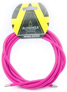 Bremszug 1,5 / 5mm x 2m Alhonga ccm -PK01-Ø5MM mit Hülsen an beiden Enden, pink