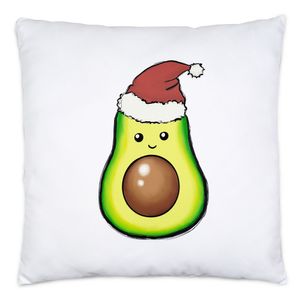 Weihnachts-Avocado Kissen Geschenkidee Avocado-Fans Guacamole Süßes Motiv für Weihnachten für Familie Freunde