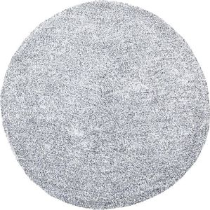 BELIANI Läufer Teppich Grau Meliert Polyester ⌀ 140 cm Rund Hochflor Modern Maschinengetuftet Fußbodenheizung Geeignet Wohnzimmer Schlafzimmer Flur
