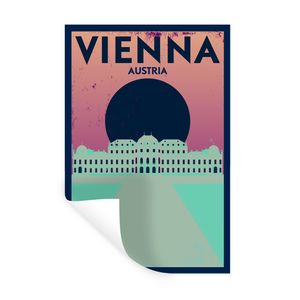 Wandaufkleber - Österreich - Wien - Retro - 40x60 cm - Repositionierbar