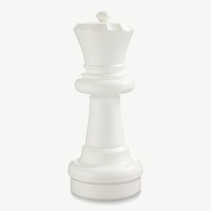Schachfigur, Dame 60 cm, Weiß Weiss