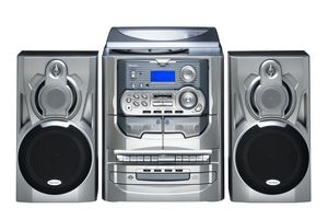 Karcher KA 5300 Kompaktanlage (3-fach CD-Wechsler, Schallplattenspieler, Kassettendeck, Radio, Fernbedienung) silber