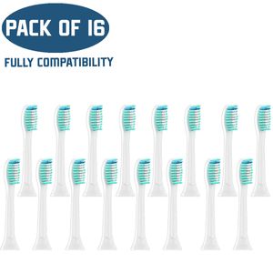 16 Stück Ersatzbürstenköpfe Zahnbürste für Philips Sonicare Electric tooth Brush