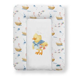 Kikido weiche Wickelauflage 50x70 cm - Baby Wickelunterlage - Wickeltischauflage Junge und Mädchen - Wasserdicht, abwaschbar und pflegeleicht - Ente