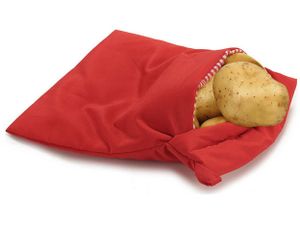 KARTOFFELTASCHE für Mikrowelle Rot Kochtasche Kartoffelsack Kartoffelbeutel Kartoffel Kartoffeln Schnell Kochen Tasche 16