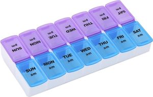 Pouzdro na léky Box na léky Pill Organizér Pill Box Odolný proti vlhkosti Pill Case Připomínka léků Přenosný cestovní kontejner na vitamíny Přihrádky na rybí olej