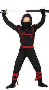 kostüm Ninja Polyester schwarz Größe 128/134