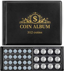 312 Stück Münzalbum Münzsammlung, Coins Aufbewahrung Sammelalbum für 20 25 27 30 38 46mm Münzen