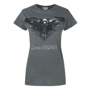 Game Of Thrones Damen Three Eyed Raven T-Shirt NS4589 (L) (Anthrazit)