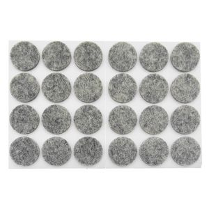 24 Filzgleiter grau, Ø 25 mm, rund
