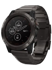 Garmin 010-01989-05 fenix 5X Plus Saphir Titan GPS Multisport Smartwatch