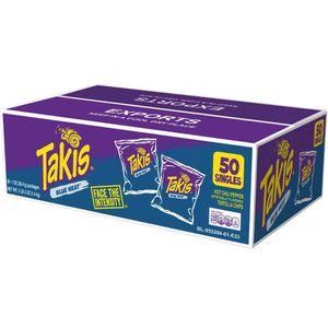 50 x Takis Blue Heat 28,4 g Hot Chilli Pepper Tortilla Chips Original aus Mexiko