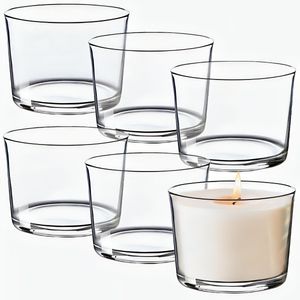 Gläser Set Teelichthalter 6 STK. Kerzengläser 150ml Klar 82x58mm Windlicht Glas