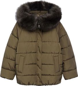 Mango Botanic Damen Steppwinterjacke khaki XS
