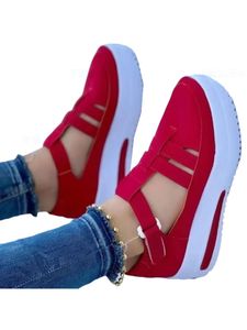 Damen Halbschuhe Walking Schuhe Flache Freizeitschuhe Atmungsaktive Sportsschuhe Schnürung Rot,Größe EU 37