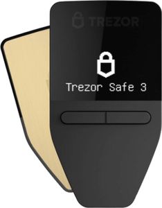 Trezor Safe 3 - Solar Gold - Kryptografická hardvérová peňaženka