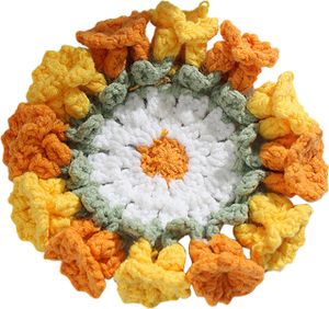 Blumenweb-Untersetzer, rutschfeste Getränkehalter, Tischsets, dekorative gehäkelte Maiglöckchen-Getränkematte, wiederverwendbare Tischmatte, Küchenzubehör Blumenweb-Untersetzer, rutschfeste Getränkehalter, Tischsets, dekorative gehäkelte Maiglöckchen-Getränkematte, wiederverwendbare Tischmatte, Küchenzubehör