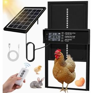 Automatische Solar-Hühnerstalltür mit Einklemmschutz-Timer, IP45 wasserdichte Volllegierungs-Hühnerstalltür