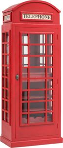 Barschrank Telefonzelle Rot