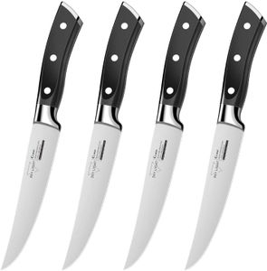 Skylight Messer-Set Steakmesser, Anti-Korrosion, Anti-Fleck, präzise geschmiedet und verschleißfest, ultrascharfe Küchenmesser mit 4,5 Zoll deutscher Stahl ungezahnt