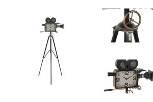 Uhr DKD Home Decor Filmkamera Kristall Eisen Holz MDF 71 x 71 x 158 cm