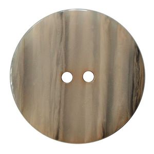Knopf Knöpfe Polyesterknopf rund glänzende Optik mit feinen Streifen 2-Loch  1 Stck. Dill Knöpfe Farben allgemein: Beige, Durchmesser: 28 mm