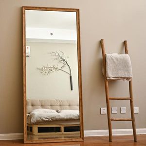 360Home Standspiegel in voller Länge Spiegel Holzrahmen 70*170cm Holzfarbe