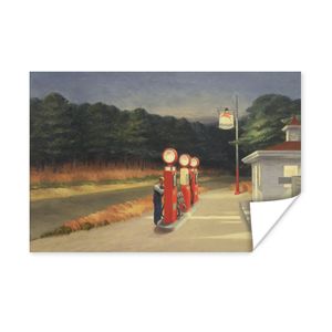 MuchoWow® Poster Benzin - Edward Hopper 180x120 cm - Fotoplakat