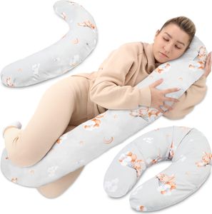 XXL tehotenský vankúš 190 cm - tehotenský vankúš Vankúš na telo Vankúš na bočný spánok Vankúš na spanie Podporný vankúš s bavlneným poťahom