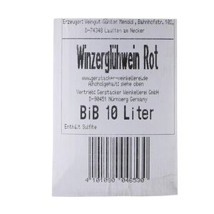 Meistersinger Winzer Glühwein Rot 10L BIB