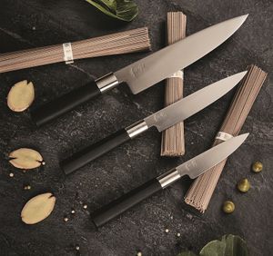 Kai Messer Europe Kai Wasabi Black 3-teiliges Küchenmesser Set Schwarz