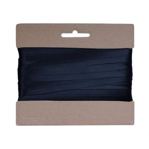 20m Schrägband Satin ca.15mm gefalzt Kantenband Einfassband große Farbwahl, Farbe:nachtblau