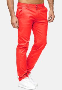 Herren Chino Stretch Hose | Basic Denim Jeans Design Pants | Regular Fit Einfarbig Fredy & Roy, Farben:Orange, Größe Hosen:36W