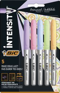 Permanentní popisovač BIC Intensity Pastelové barvy, balení 5 kusů