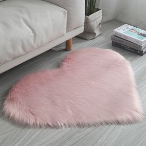 Liebestyp Flauschigen Teppich, Plüsch Flauschigen Bett Teppich Für Schlafzimmer Nach Hause-Rosa 30x40CM