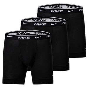 NIKE Herren Boxer Shorts, 3er Pack - Boxers, Baumwolle Stretch, einfarbig Schwarz XL