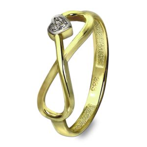 GoldDream Ring Zirkonia 333er Gelbgold Gr. 60 gold, weiß Damen Schmuck GDR516Y60